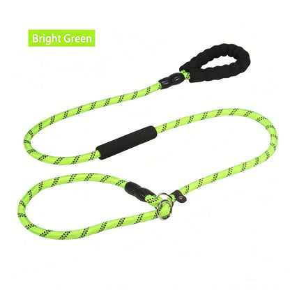 1.8m Heavy-Duty Slip Lead Dog Leash with EVA Foam Handles – Dual Grip Training Leash for Large Dogs