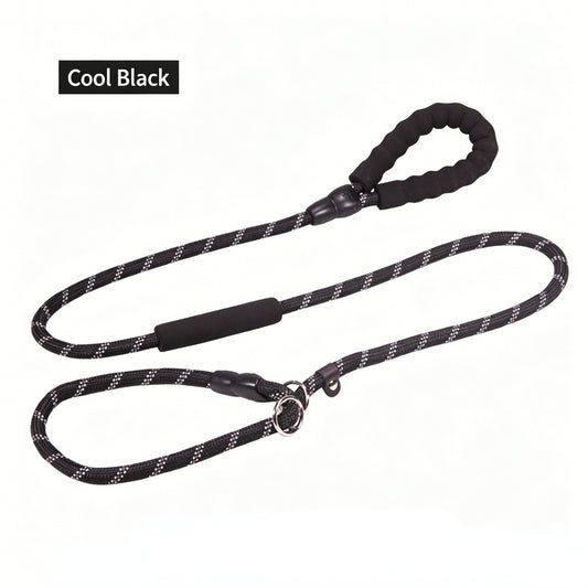1.8m Heavy-Duty Slip Lead Dog Leash with EVA Foam Handles – Dual Grip Training Leash for Large Dogs