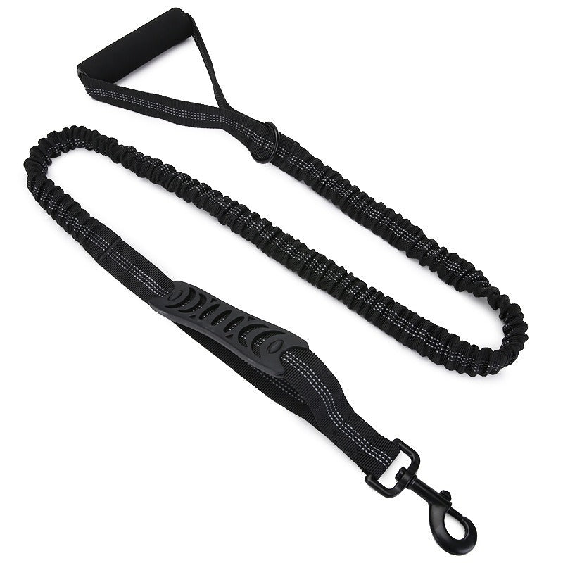 Heavy-Duty Shock-Absorbing Dog Leash for Large & Strong Dogs with Comfort Grip & Reflective Safety