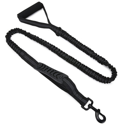 Heavy-Duty Shock-Absorbing Dog Leash for Large & Strong Dogs with Comfort Grip & Reflective Safety
