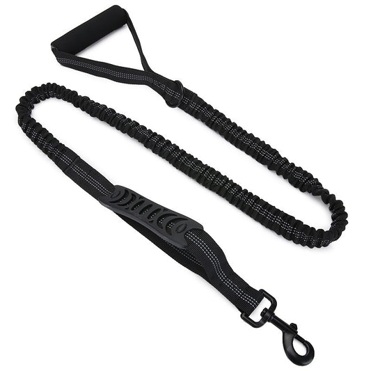 Heavy-Duty Shock-Absorbing Dog Leash for Large & Strong Dogs with Comfort Grip & Reflective Safety
