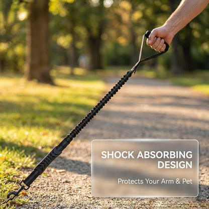 Heavy-Duty Shock-Absorbing Dog Leash for Large & Strong Dogs with Comfort Grip & Reflective Safety